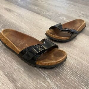Birkenstock Betula Black Buckle Strap Sandals Women sz 4-4.5‎